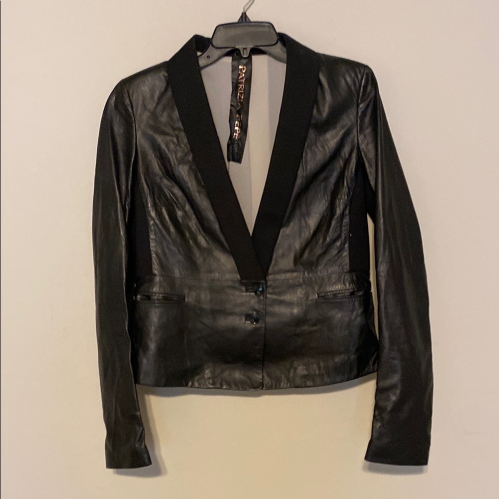 Patrizia Pepe Black Leather Women's Jacket